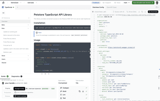 Stainless - Blog - How to generate a TypeScript SDK from your OpenAPI spec