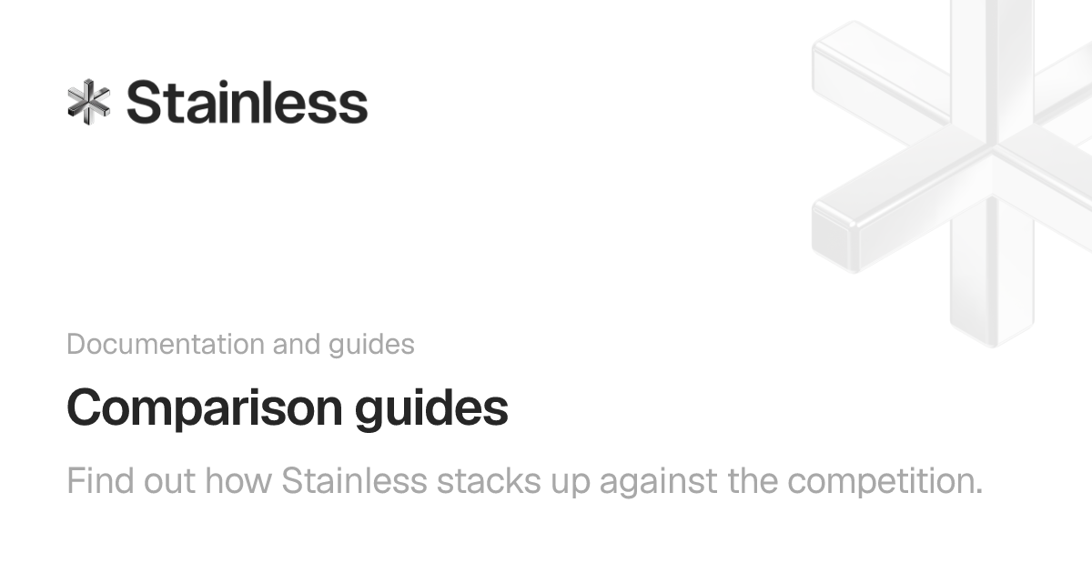 Compare First Guide Comparison guides | Stainless
