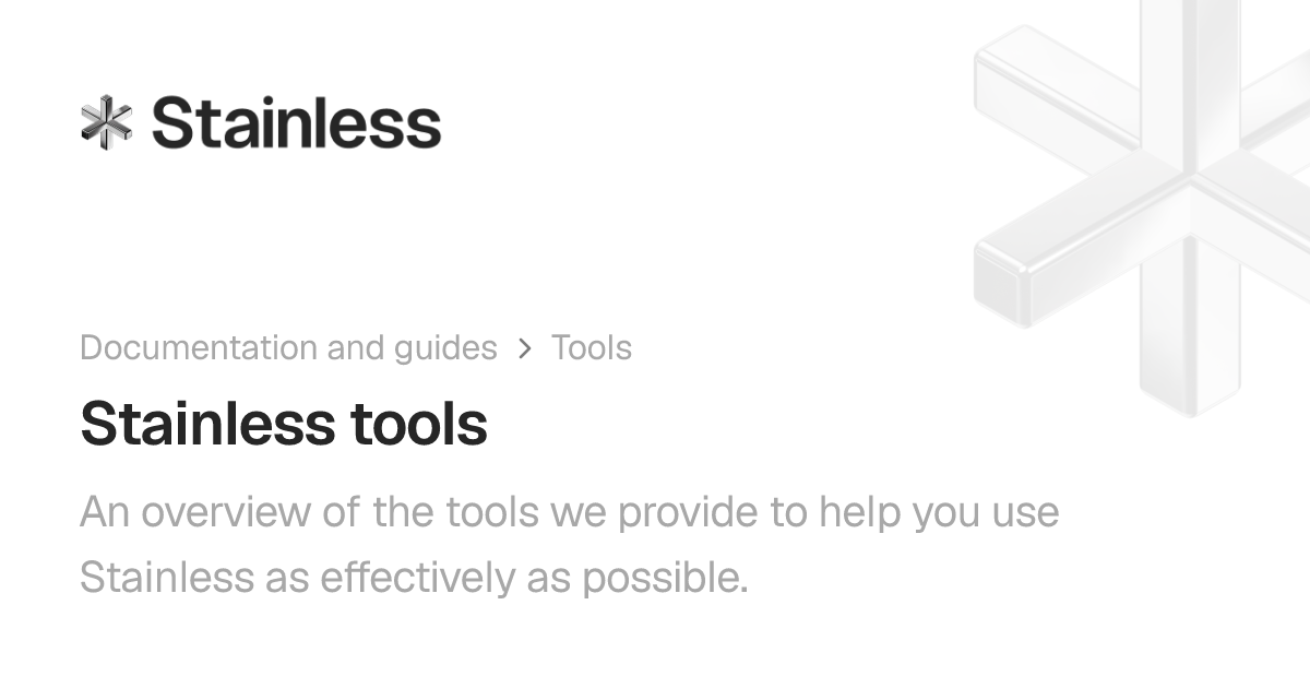 Stainless tools | Stainless